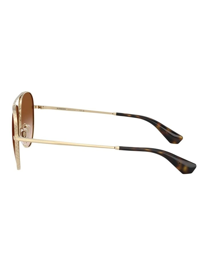 Burberry Metal Sunglasses in Gold image 3