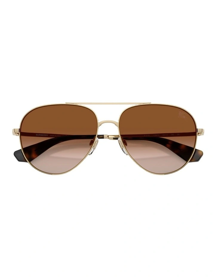 Burberry Metal Sunglasses in Gold image 4