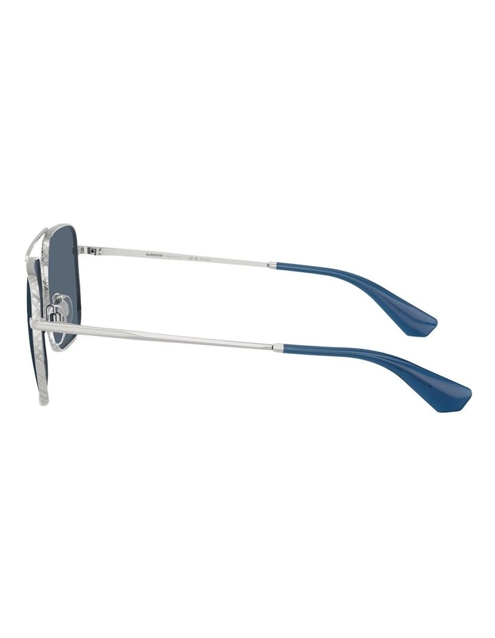 Burberry Steel Polarised Sunglasses in Silver image 3