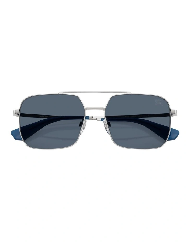 Burberry Steel Polarised Sunglasses in Silver image 4