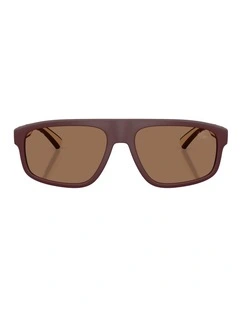 Burberry  Injected Sunglasses in Red