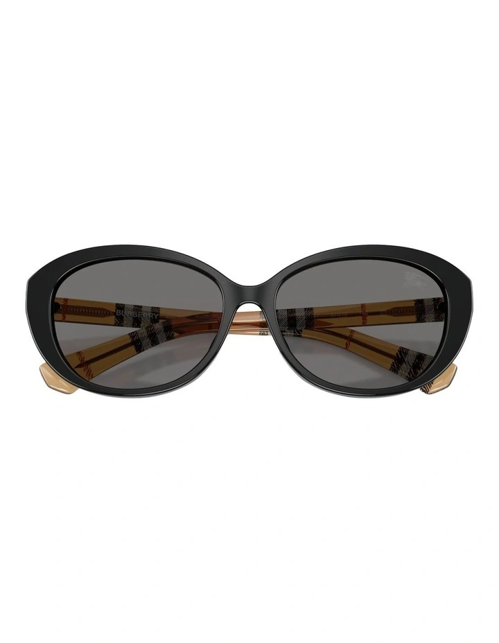 Burberry Acetate Polarised Sunglasses in Black image 4