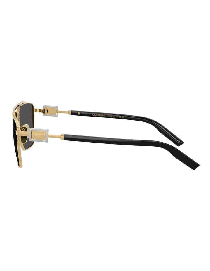 Dolce&Gabbana Metal Sunglasses in Gold image 2