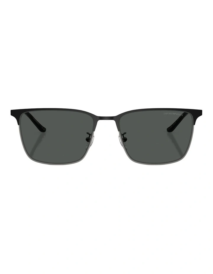 Emporio Armani Metal Sunglasses in Black image 2