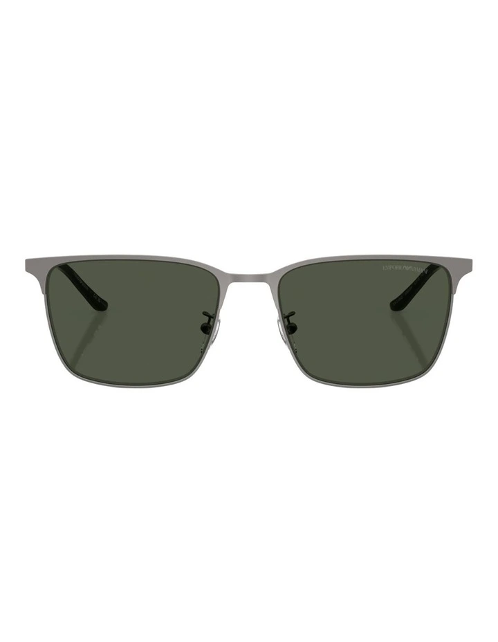 Emporio Armani  Metal Polarised Sunglasses in Grey image 2