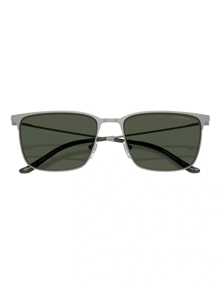 Emporio Armani  Metal Polarised Sunglasses in Grey image 4