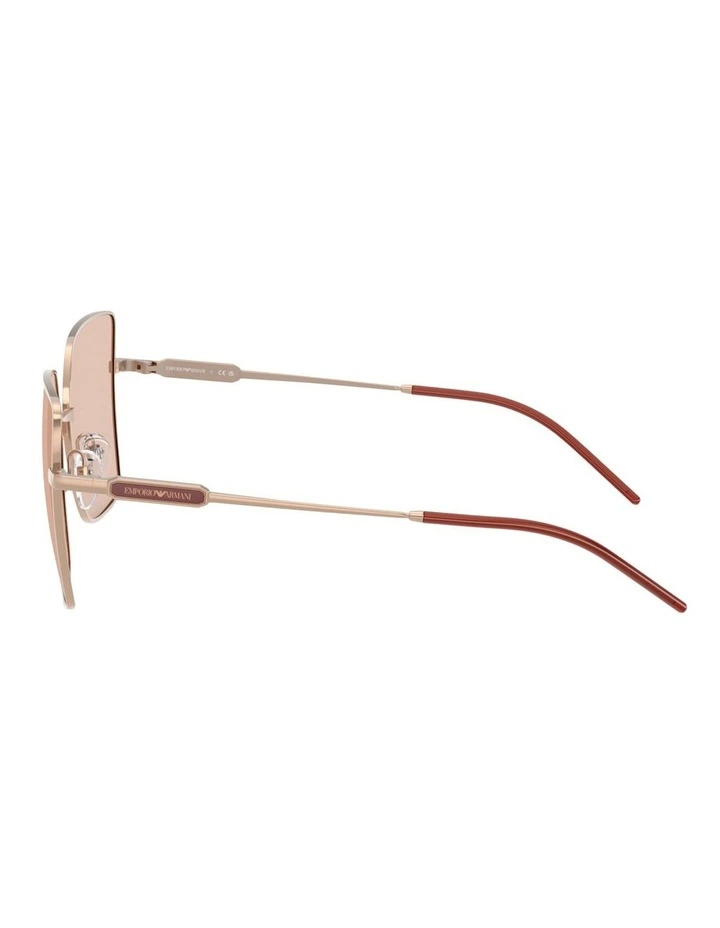 Emporio Armani  Metal Sunglasses in Gold image 3
