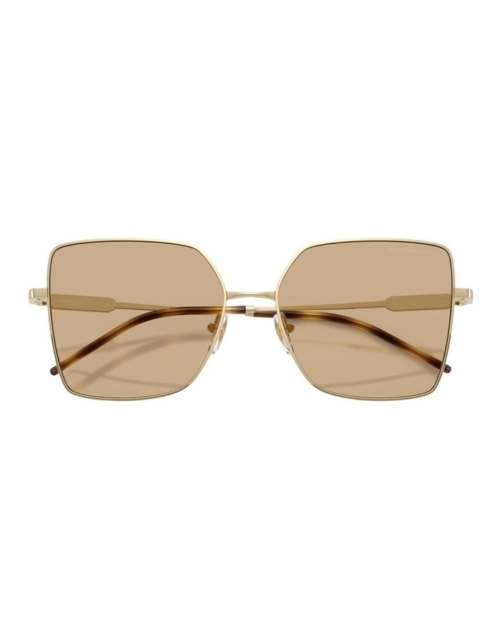 Emporio Armani Metal Sunglasses in Gold image 4
