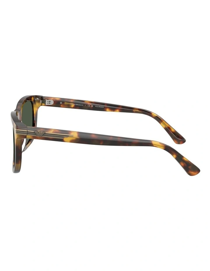 Emporio Armani Acetate Polarised Sunglasses in Brown image 3
