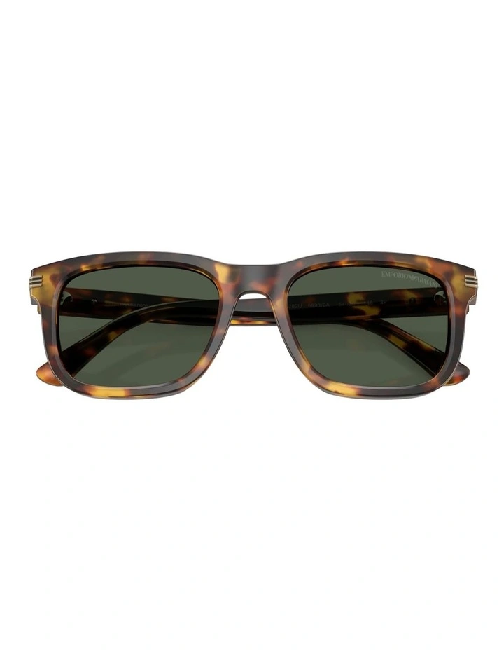 Emporio Armani Acetate Polarised Sunglasses in Brown image 4