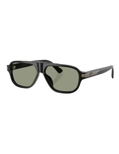 Emporio Armani  Acetate Sunglasses in Black