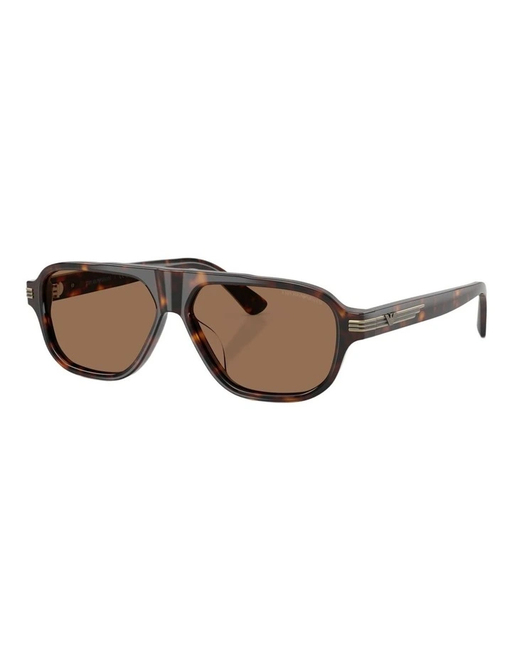 Emporio Armani Acetate Sunglasses in Tortoise image 1