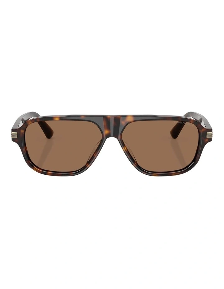 Emporio Armani Acetate Sunglasses in Tortoise image 2