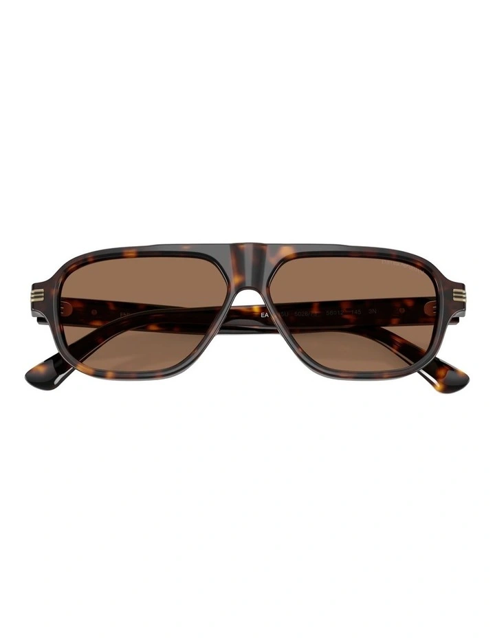 Emporio Armani Acetate Sunglasses in Tortoise image 4