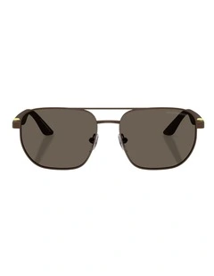 Emporio Armani  Metal Sunglasses in Brown