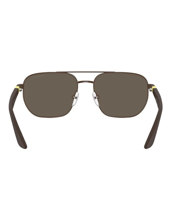 Emporio Armani Metal Sunglasses in Brown image 3