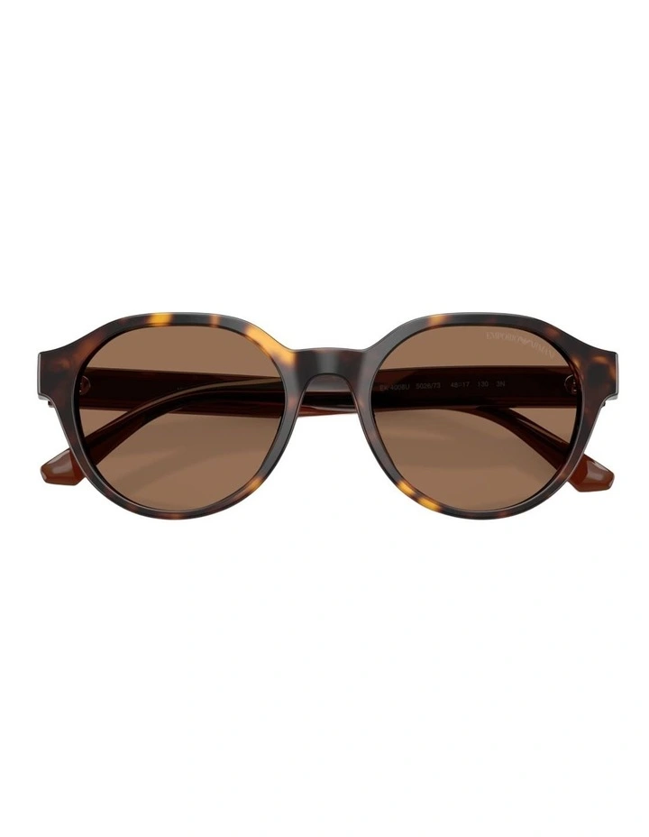 Emporio Armani Acetate Sunglasses in Tortoise image 5