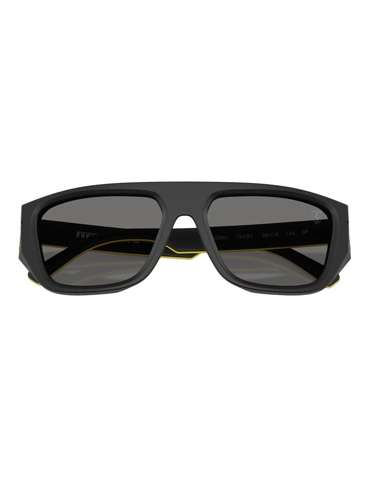 Scuderia Ferrari Acetate Polarised Sunglasses in Black image 4