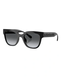 Coach CFT88 Injected Polarised Sunglasses in Black