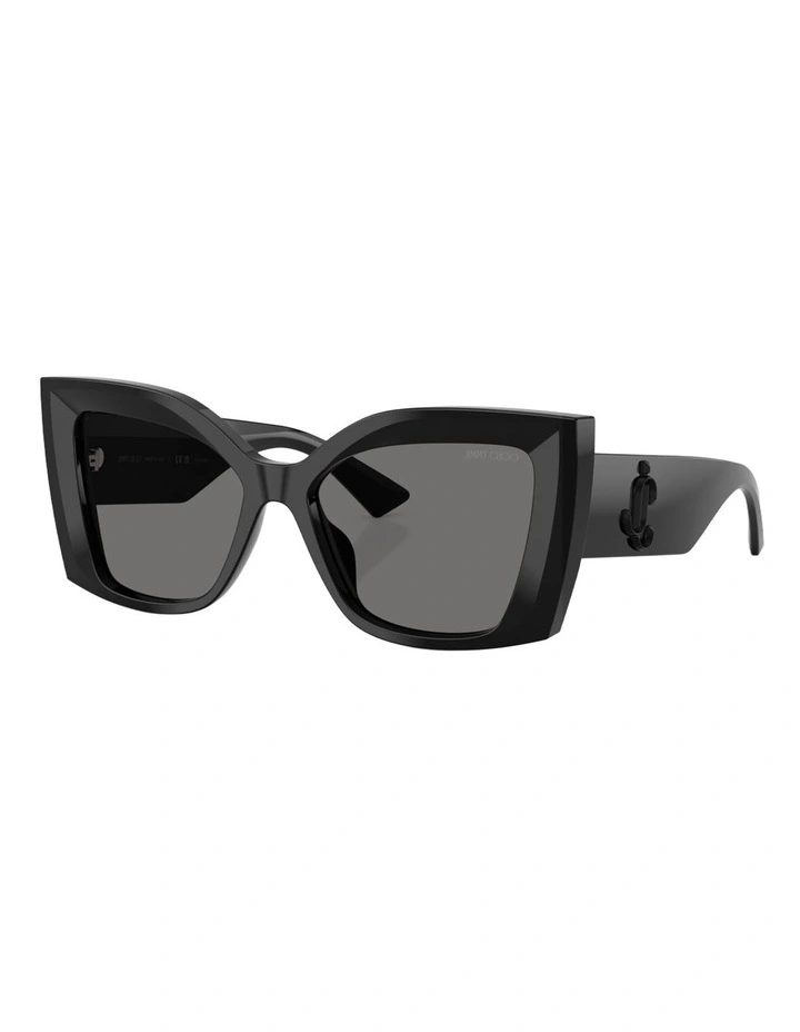 Jimmy Choo JC5074U Acetate Polarised Sunglasses in Black image 1