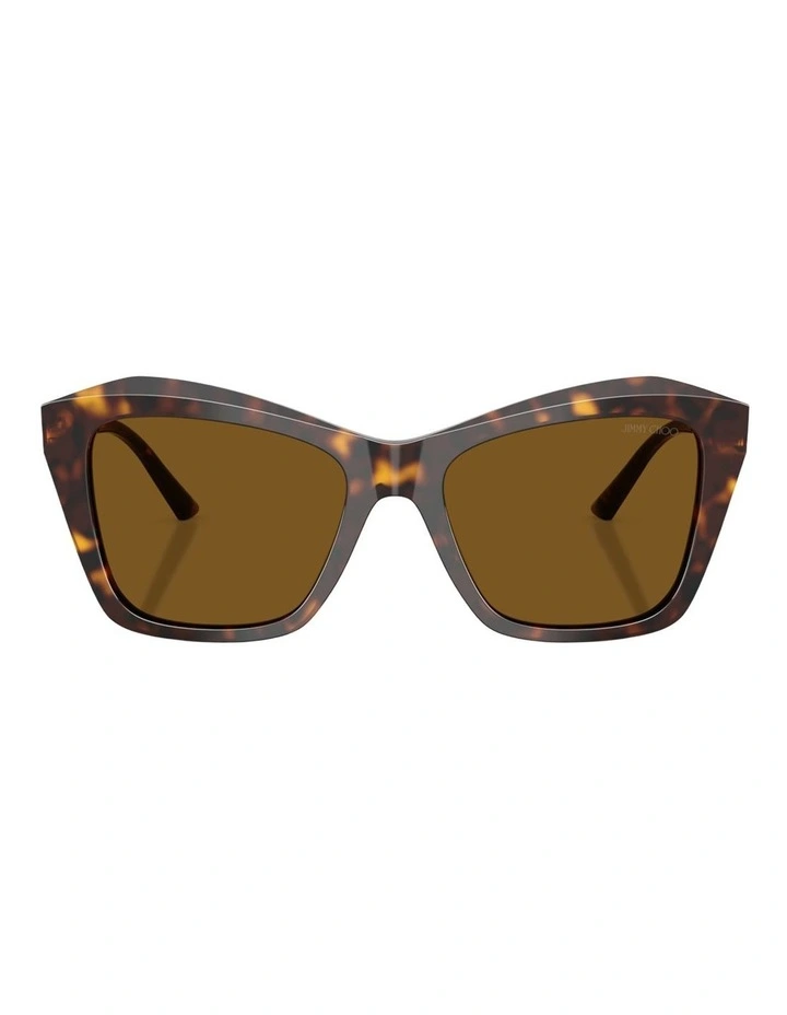 Jimmy Choo JC5076F Acetate Polarised Sunglasses in Tortoise image 1