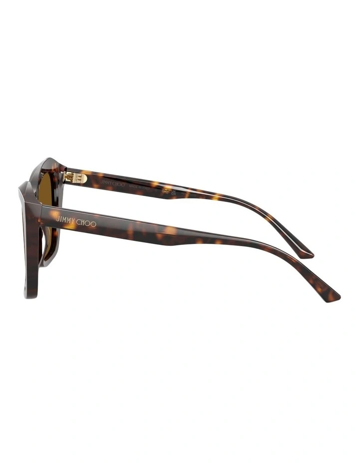 Jimmy Choo JC5076F Acetate Polarised Sunglasses in Tortoise image 2