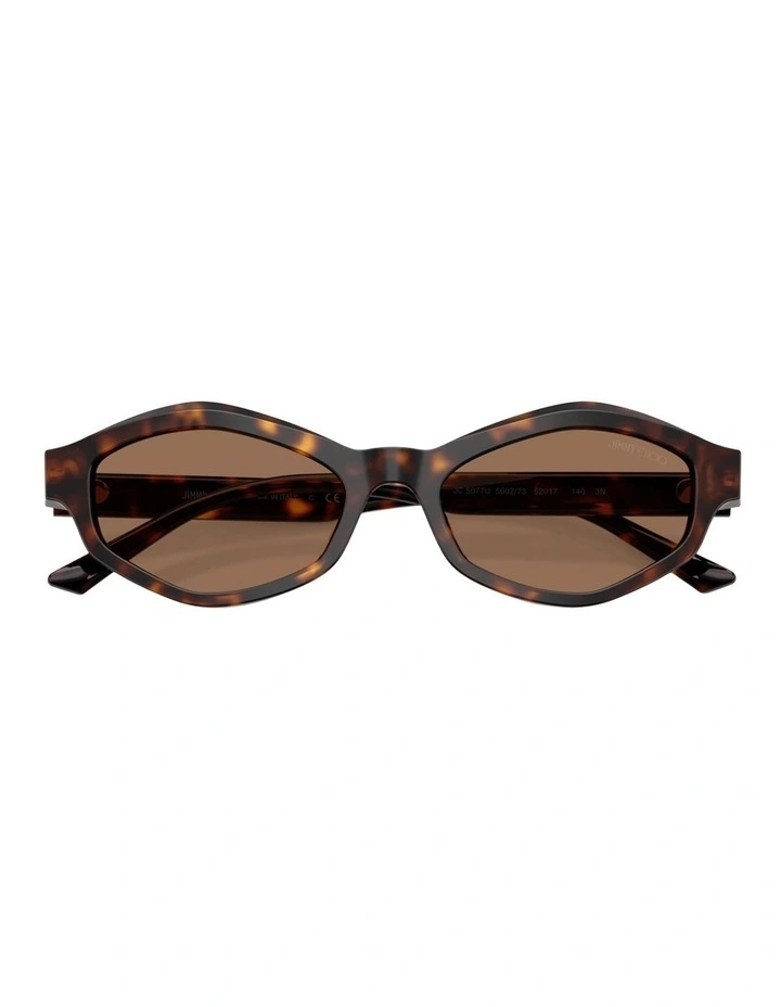 Jimmy Choo JC5077U Acetate Sunglasses in Tortoise image 3