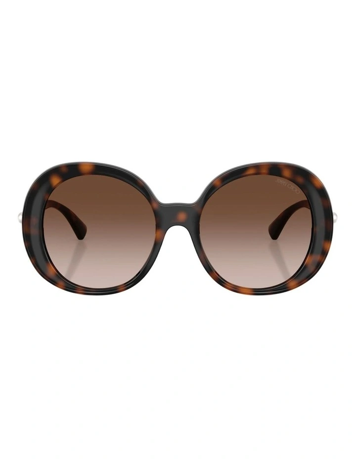 Jimmy Choo Injected Sunglasses in Tortoise image 2