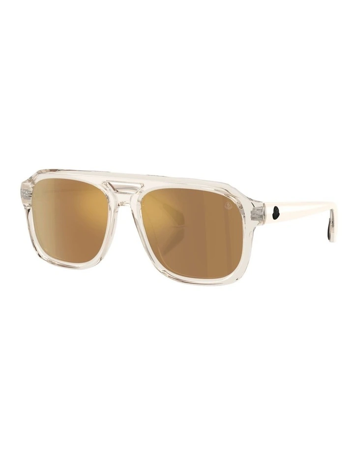 Moncler Vantos Acetate Polarised Sunglasses in White image 1