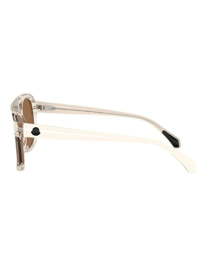 Moncler Vantos Acetate Polarised Sunglasses in White image 3