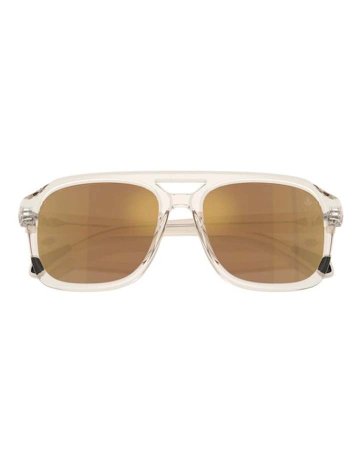 Moncler Vantos Acetate Polarised Sunglasses in White image 4