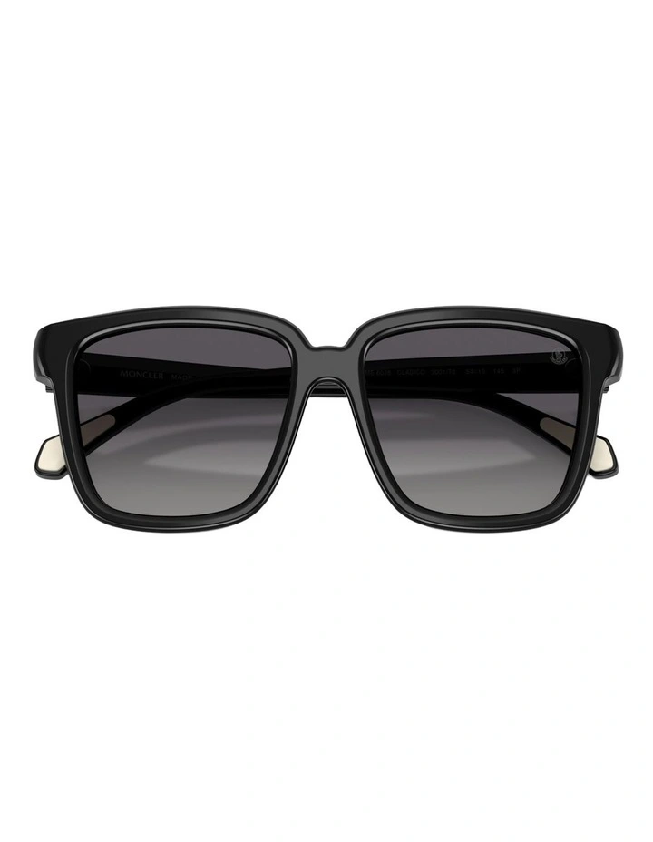 Moncler Clasico Acetate Polarised Sunglasses in Black image 3