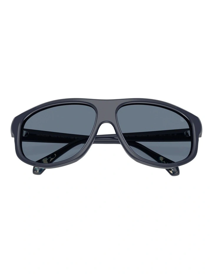Moncler ICEBORNE Acetate Polarised Sunglasses in Blue image 3