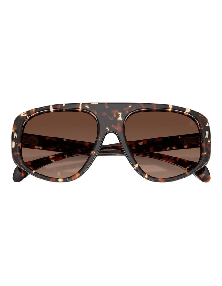 Moncler Auron Acetate Polarised Sunglasses in Tortoise image 4