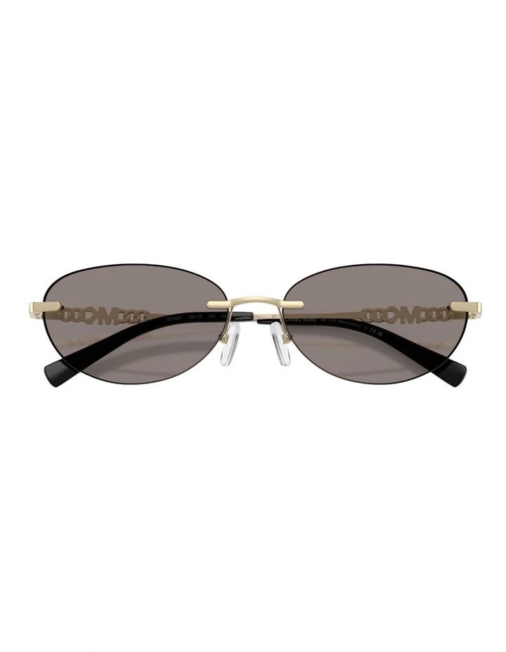 Michael Kors Manchester Metal Sunglasses in Gold image 3