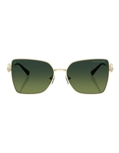 Michael Kors Patra Metal Polarised Sunglasses in Gold