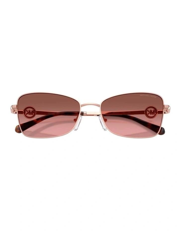Michael Kors Andros Metal Sunglasses in Pink image 3
