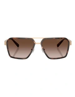 Michael Kors Oxford Metal Sunglasses in Copper