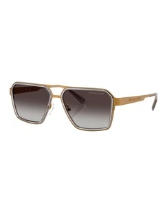 Michael Kors Oxford Metal Sunglasses in Yellow