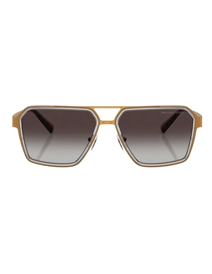 Michael Kors Oxford Metal Sunglasses in Yellow image 2