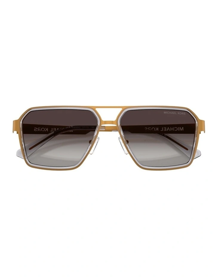 Michael Kors Oxford Metal Sunglasses in Yellow image 4