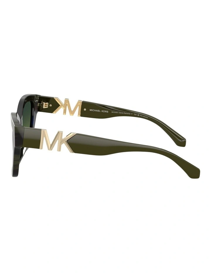 Michael Kors Santa Barbara Acetate Polarised Sunglasses in Green image 3