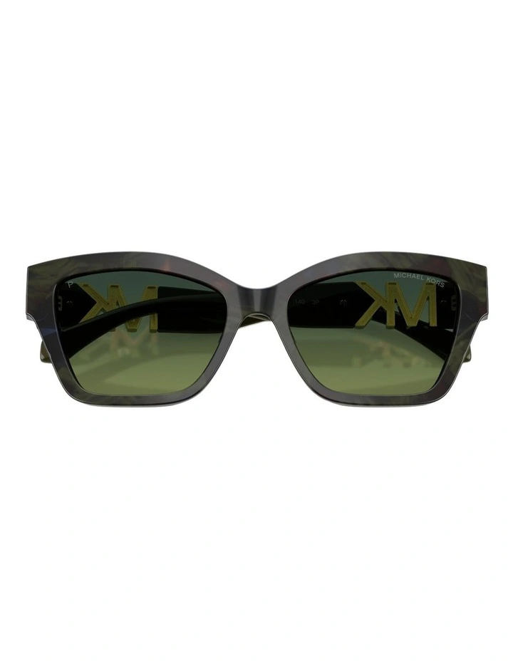 Michael Kors Santa Barbara Acetate Polarised Sunglasses in Green image 4