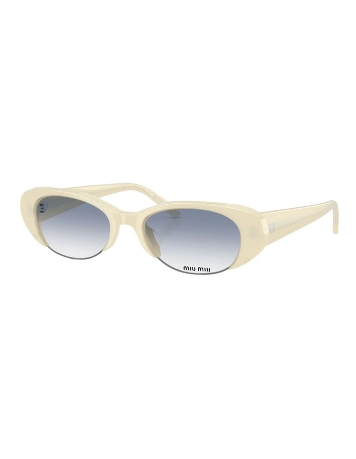 Miu Miu Acetate Sunglasses in White image 1