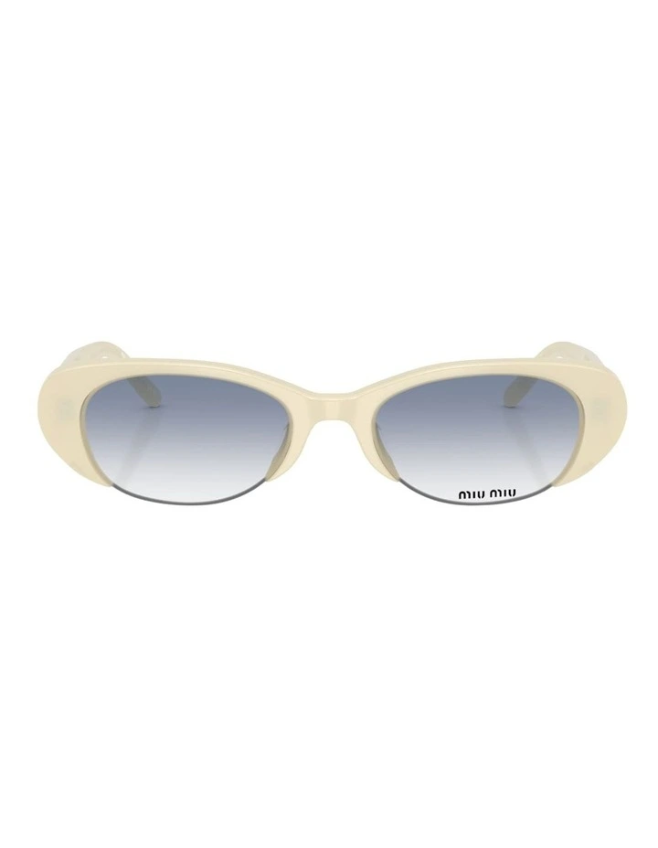 Miu Miu Acetate Sunglasses in White image 2