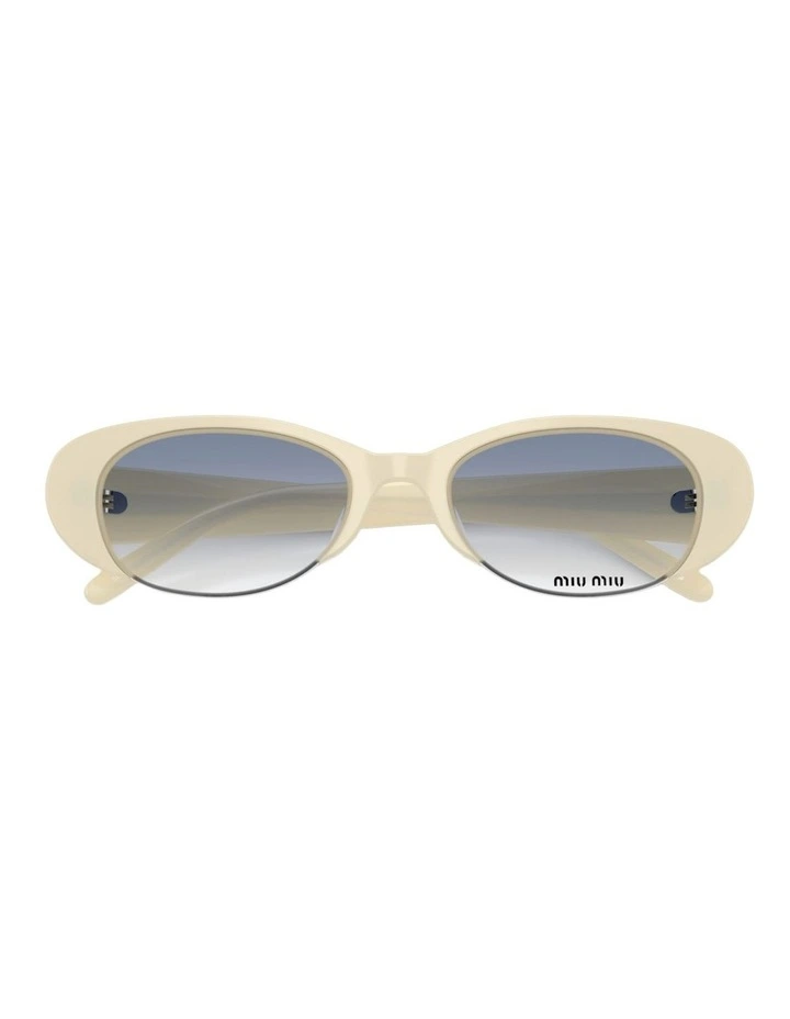 Miu Miu Acetate Sunglasses in White image 4