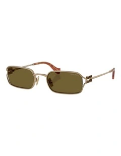 Miu Miu  Metal Sunglasses in Gold