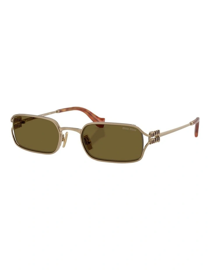 Miu Miu Metal Sunglasses in Gold image 1