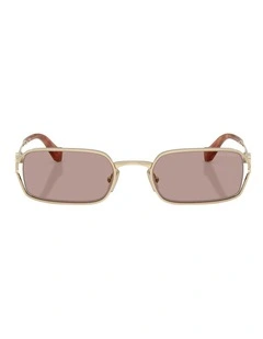 Miu Miu  Metal Sunglasses in Gold