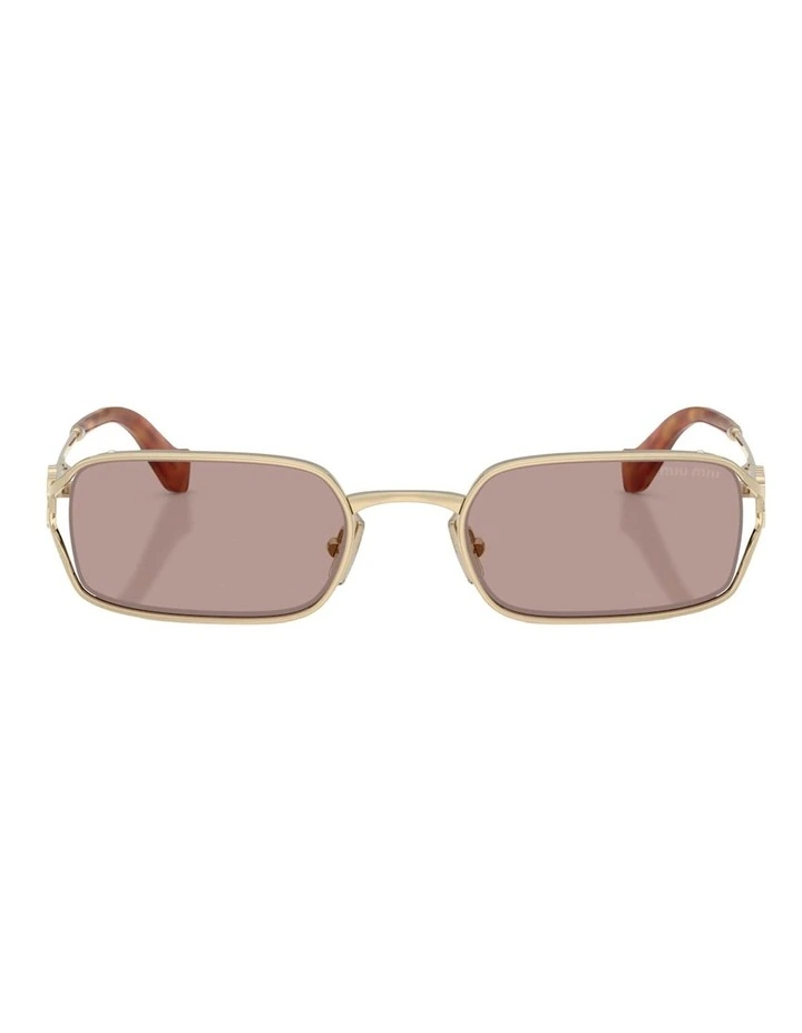 Miu Miu Metal Sunglasses in Gold image 1